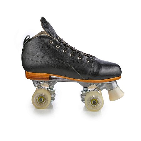 Patins Básico Para Hóquei Preto c/ Rodas Coloridas - Patins.Com.Br