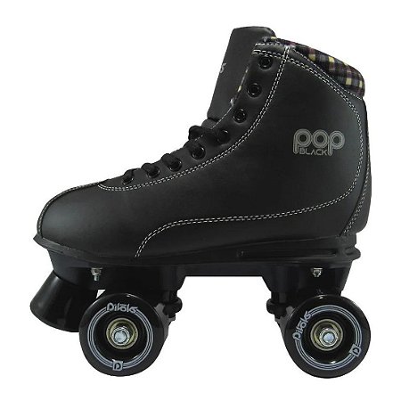 Patins 4 Rodas Quad Pop Divoks Preto Unissex