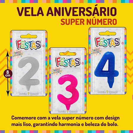 KIT COMPLETO VELA ANIVERS. SUPER NUMERO  | 300 UNIDADES |