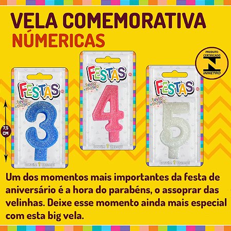 KIT COMPLETO VELA ANIVERS. BIG NUMERO  | 300 UNIDADES |