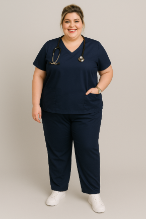 Pijama Cirúrgico Feminino Plus Size