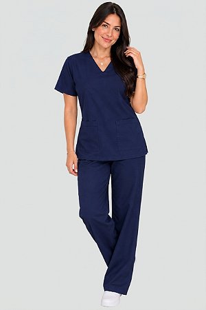 Scrub Feminino Azul-Marinho