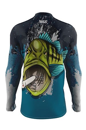 Camisa para Pesca Sublimada com proteção 50+ TUCUNARÉ AZUL