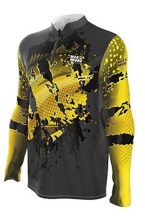 Camisa para Pesca Sublimada com proteção 50+ TUCUNARÉ AMARELO