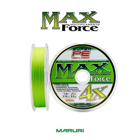 Linha Multifilamento Max Force 4x Lemon 100m