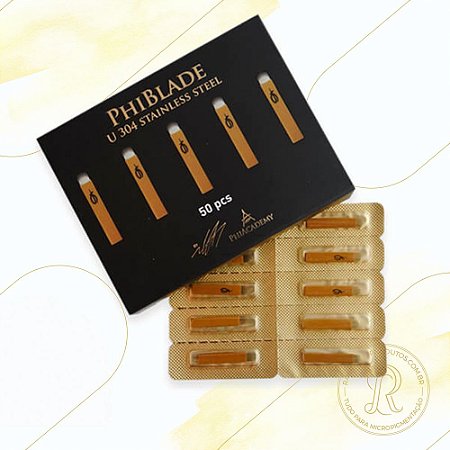 Phibrows Lâmina Dourada PhiBlade U304 - 10 Lâminas avulsas