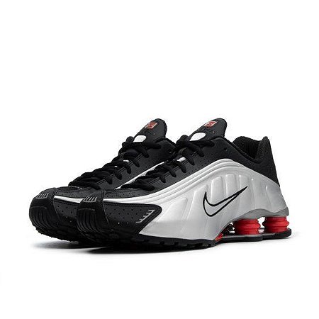 nike shox cinza e vermelho
