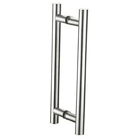 Puxador H INOX Redondo Vidro Polido Vidro Madeira 2,5X30X20cm