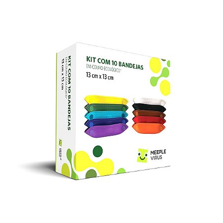 Kit com 10 Bandejas de Peças em Couro Ecológico
