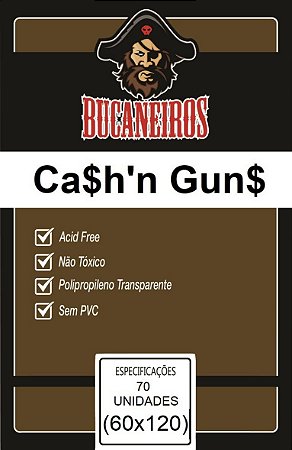 Sleeves Bucaneiros Customizados CA$H'N GUNS e JAMAICA (60 x 120 mm) C/70