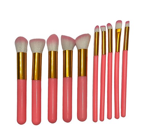 Kit de Pincéis Kabuki Com 10 Peças