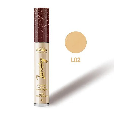 Corretivo Líquido Camuflagem Luxury Cor L02 - Face Beautiful