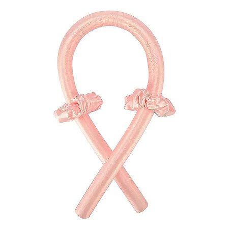Faixa Modeladora de Cachos e Ondas Sem Fonte de Calor - Rosa Claro