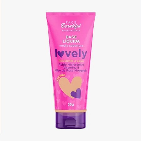 Base Líquida Media Cobertura Lovely COR 07 - Face Beautiful