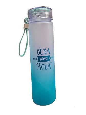 Garrafa Fosca Com Alça 500ML BEBA MAIS AGÚA (Azul)