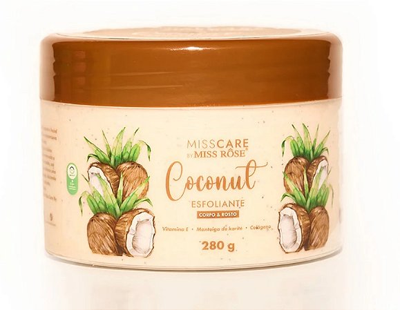 Esfoliante Corpo e Rosto Coconut - Miss Rôse