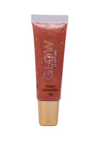 Top Coat Labial Glow Up cor 01 Dourado - Miss Rôse