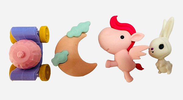 Kit de Borracha Escolar 4 Unidades  - Unicórnio