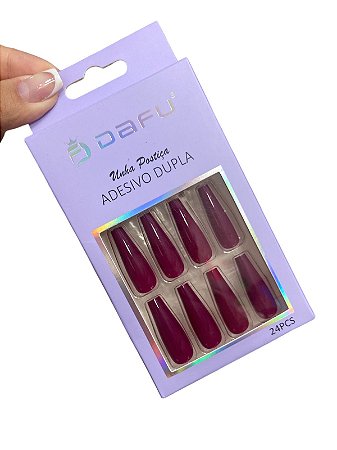 Unhas Postiças Vinho - Dafu