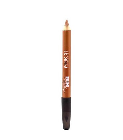 Lápis com Glitter para Olhos 2 em 1 (Marrom) - Pink 21