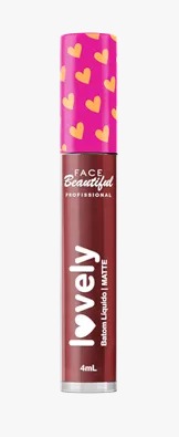 Batom Líquido Matte Vegano Lovely B10 - Face Beautiful