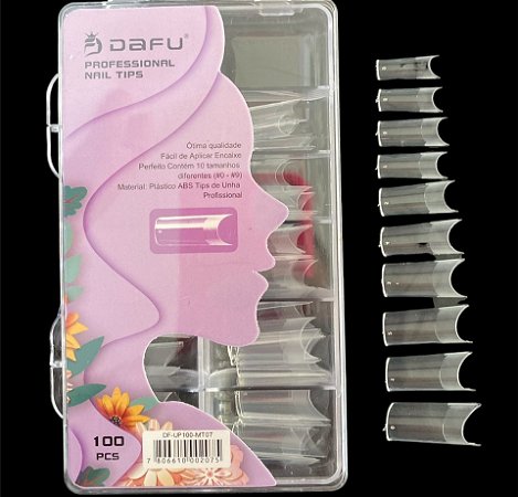 Tips de Unha Transparente com 100 Unidades MT07 - DAFU
