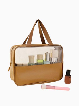Bolsa Multifuncional Com transparência M - Marrom
