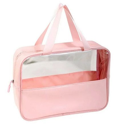 Bolsa Multifuncional Com transparência Média - Rosa