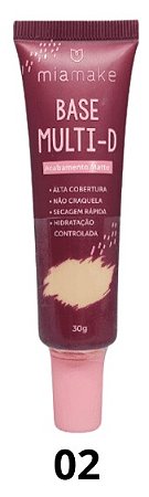 Base Líquida Multi-D Cor 02 - Mia Make