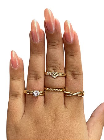 CONJUNTO DE ANÉIS (DOURADO) A3