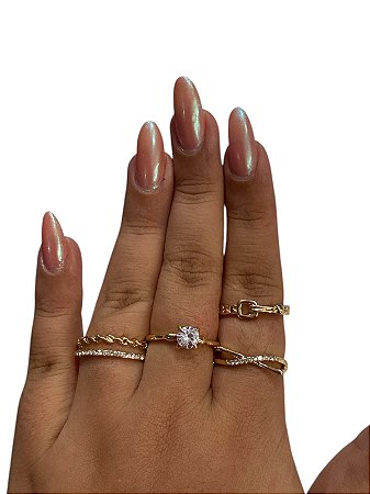 CONJUNTO DE ANÉIS (DOURADO) A4