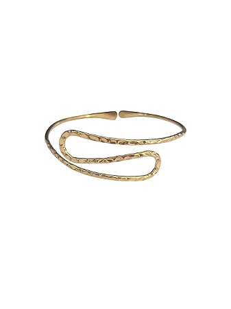 Bracelete Dourado com textura
