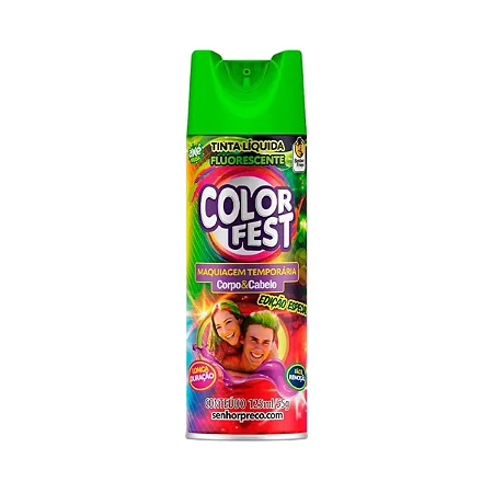 Tinta Spray Corpo e Cabelo - Verde