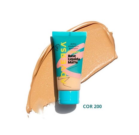 Base líquida Matte Vegana  - Cor 200 - Adversa