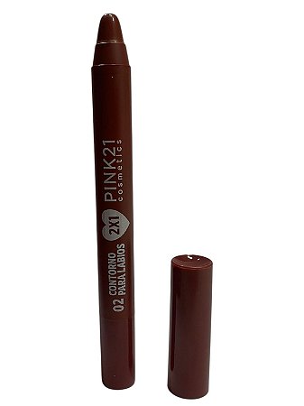 Lápis para contorno labial 2 em 1 Cor 02- PINK 21