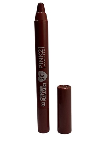 Lápis para contorno labial 2 em 1 Cor 03- PINK 21