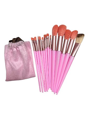 Kit de pincel no saquinho de veludo