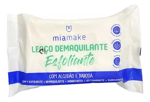 LENÇO DEMAQUILANTE ESFOLIANTE - MIA MAKE