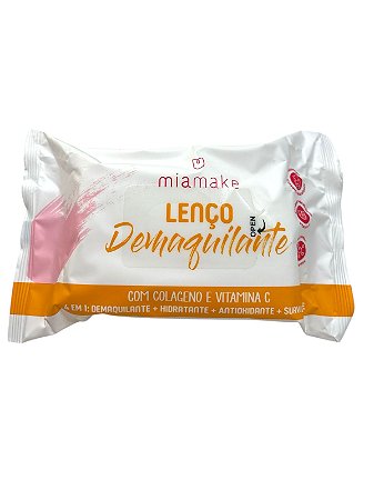 LENÇO DEMAQUILANTE COM COLAGENO E VITAMINA C -  MIA MAKE