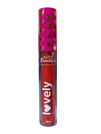 Batom Líquido Matte Vegano Lovely COR 16- Face Beautiful