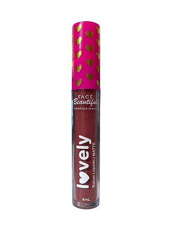 Batom Líquido Matte Vegano Lovely COR 17- Face Beautiful