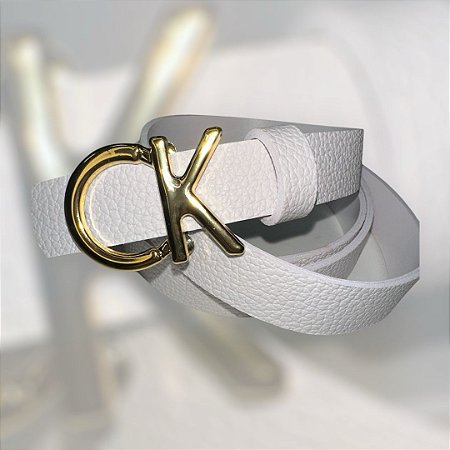 Cinto de grife -Calvin Klein(Branco)