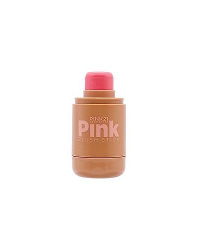 Blush bastão Stick cor 01- pink 21(EMBALAGEM MARROM)