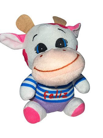 Pelúcia -  vaca roupa listrada feliz