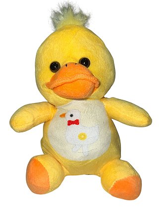 Pelúcia -Pato arrepiado com pato realista na barriga