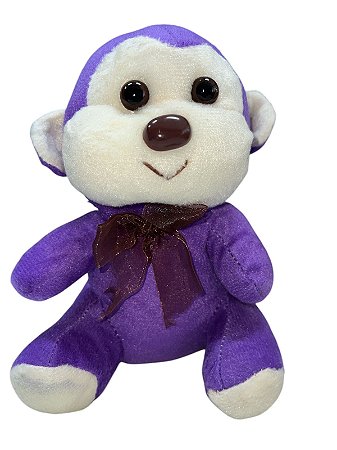 Pelúcia - Macaco Roxo com Laço