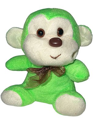 Pelúcia - Macaco verde com laço