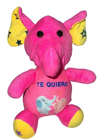 Pelúcia -Elefante te quiero rosa