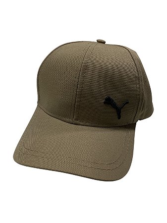 Boné inspirado na Puma(logo ao lado)-MARROM