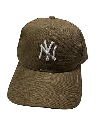 Boné inspirado na NY (logo na frente)-MARROM CLARO